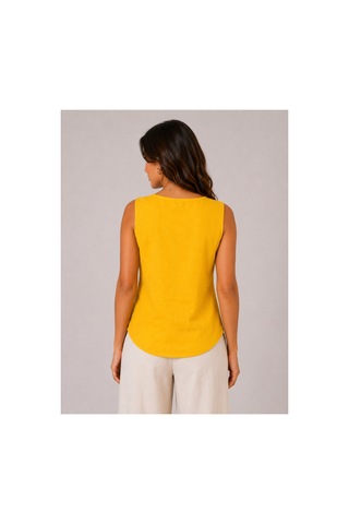 Rouge Basıc %100 Pamuk Müslin Yelek Sarı