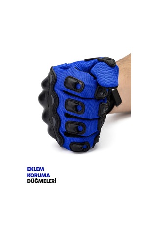 Alastor M Beden Korumalı Motosiklet Eldiveni Unisex Bisiklet Motorcu Eldiveni Mavi 113