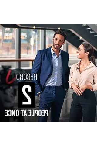 Çift Kanallı Telsiz Mikrofon Sistemi - Kayıt Edici Açık Bej