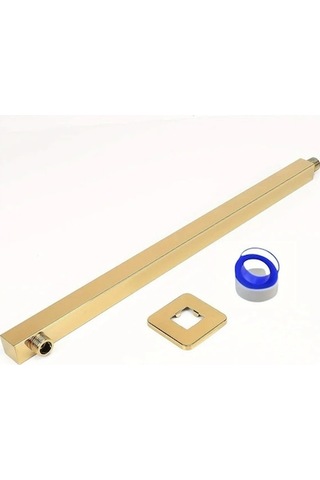 Fastbuy Challenger Altın 40cm Ayarlanabilir Yağmur Duş Kolu Ptfe Contalı Sızdırmaz 304 Paslanmaz Çelik Altın Altın