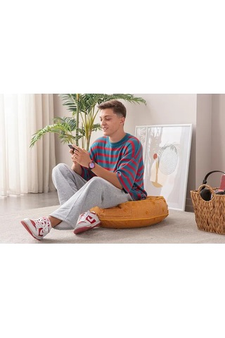 Çok Amaçlı Puantiyeli Keten Yer Bahçe Minderi Fermuarlı İç Dolgulu Yıkanabilir 60x65 Turuncu