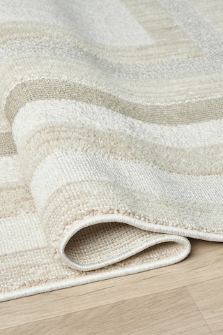 Mariesse Home Wool Serisi Bukleli Yumuşak Dokulu İskandinav Dokuma Halı 1083-krem