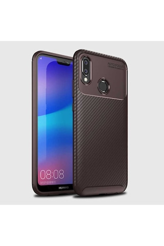 Huawei P20 Lite Kilif Karbon Silikon Case 389460410