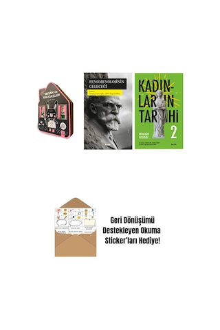 Tavşan Ve Arkadaşları Keçe Kitap + Fenomenolojinin Geleceği + Kadınların Tarihi 2 + Okuma Sticker'ları