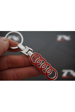 Audi Halka Logo Krom Metal Çift Yön Anahtarlık
