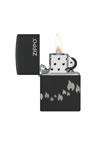 Zippo Shadow Flame Dizayn Çakmak Siyah