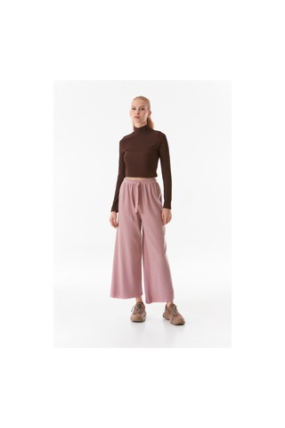 Fullamoda Basic Fitilli Beli Lastikli Pantolon 25kgb7155205438-gül Rengi 25KGB7155205438-Gül Rengi Gülkurusu