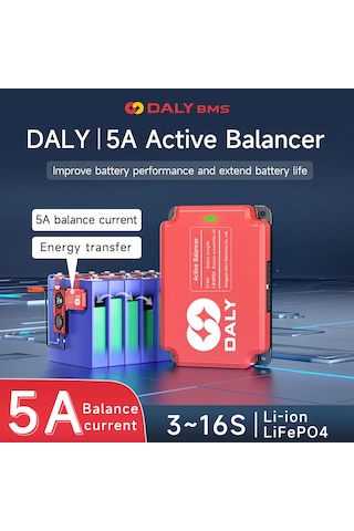 Daly 16s 5a Aktif Balancer Li-ion / Lifepo4 / Lto Hücre Dengeleyici Yüksek Hızlı Equalizer