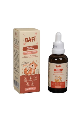 Bafi Biotinli B Complex Kedi Vitamini Deri Ve Tüy Desteği 50 Ml