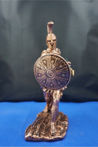 Achilles Aşil Mitolojik Tasarım - Ev Ofis Dekoratif Hediyelik Aksesuar 19 Cm Bakır