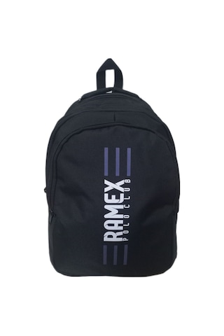Unisex Siyah Ramex Sırt Çantası Büyük Boy Seyahat Okul Çantası Su Itici Siyah