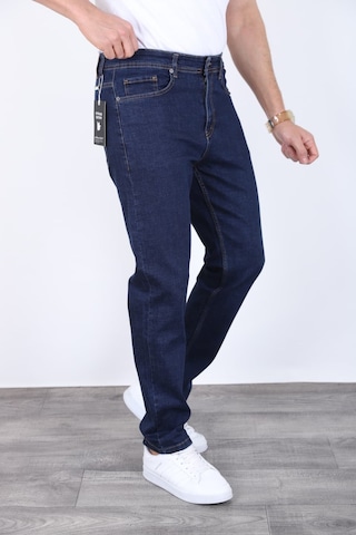 Blayn Jeans Erkek Regular Kalıp Likralı Esnek Kot Pantolon Koyu Lacivert