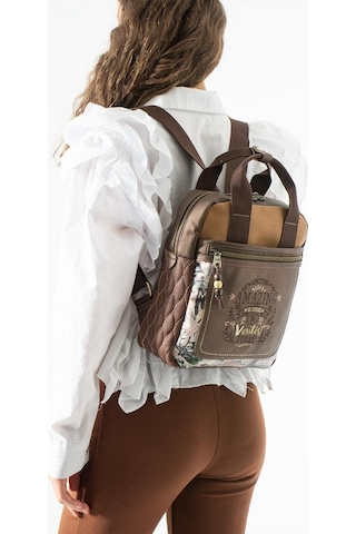 Baginn Vegan Deri Sırt Çantası Amazing Ventis 30 27 Cm Retro Vegan Deri İster Elde Sırt Sırtta Fonksiyonel Kahverengi