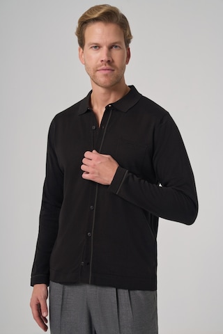 Erkek Siyah Trend Polo Yaka Gömlek Triko 26kc017005001 Siyah Siyah