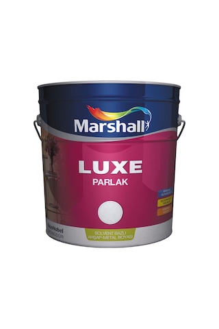 Marshall Luxe Aqua Parlak Beyaz Su Bazlı Ahşap Metal Duvar Boyası 0,75 L 1