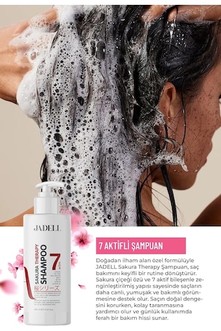 Sakura Therapy Shampoo 7active Sakura Çiçeği, Biotin, Keratin, Vitamin B5 Onarıcı Besleyici Şampuan