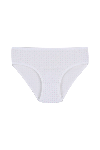 Koza İç Giyim Kız Çocuk 6'lı Desenli Slip 1050-01 Pembe - Beyaz