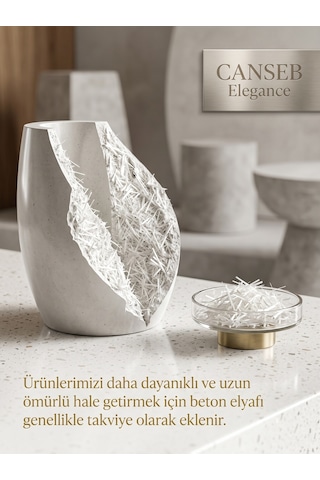 Premium - Lacivert - 10cm - Kendinden Kokulu - Çizgili Pampas Vazosu