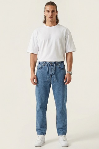 Bigdart Erkek Rahat Kesim Baggy Jean Pantolon 30075 - İndigo