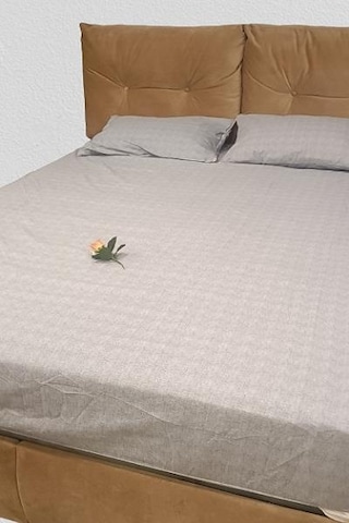 1448bng90298çarşaf Fıtted Çift Kişilik Keten Tarzı Pamuk Kumaş 2yastık Kılıflı Buz Gri Elyapım