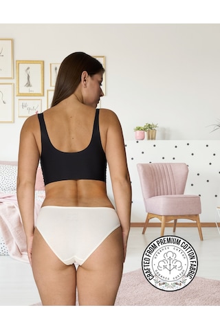 Alya Underwear Kadın Bikini Kesim Pamuklu Empirme Baskılı Slip Külot - 3 Adet - S, M, L, Xl, 2xl Çok Renkli T02