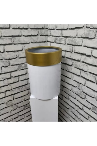 Beyaz Darbuka Saksı 40 30 Yeşil