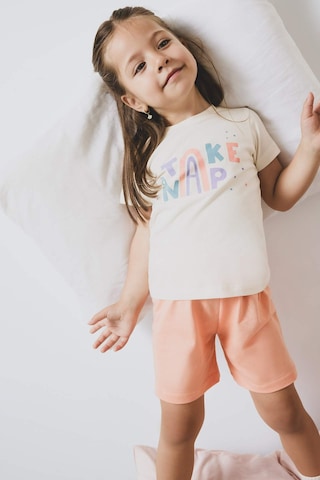 DeFacto Kız Bebek 4'lü Pijama Takımı Yıldız Desenli Kısa Kollu Penye Üst Beli Lastikli Şort -  E1555A525HSOG189