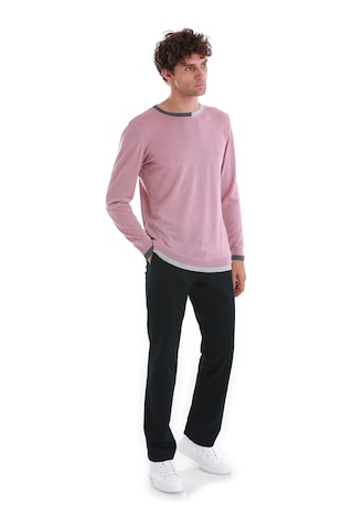 Hatemoğlu Pembe Regular Fit Düz Bisiklet Yaka Yünlü Triko Kazak 34122023a001 014 Pembe