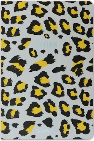 Ela's Paper Leopar Notes Çizgili Defter Gri