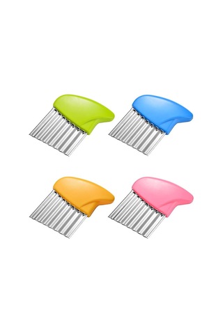 Paslanmaz Çelik Patates Dilimleyici, Meyve Ve Sebzeler İçin Uygun, 4 Adet, Çok Renkli Diğer