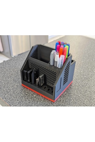 Masaüstü Usb Yuvalı Kalemlik Siyah