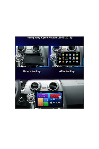 Exvol Ssangyong Kyron-actyon Android Multimedya 2/32 GB Carplay 9'' Ips