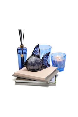 Dekoratif Ocean Art Siyah Balık Heykeli 23 Cm