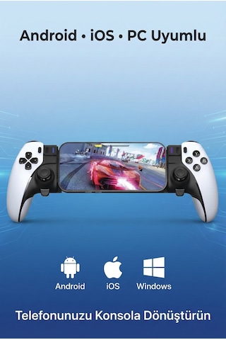 S5 Mobil Oyun Kolu & Gamepad Dönüştürücü Android Apple Uyumlu iOs Pc Type c Bağlantı Titreşimli