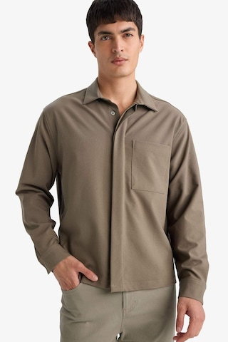 Defacto Poplin Gömlek G6253ax25wnbn571 Kahve-bn571