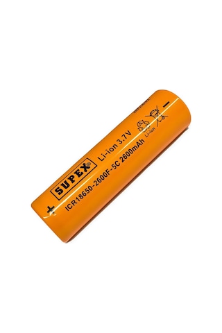 Supex Icr18650-2600f-5c 3.7v 2600mah Li-ion Düz Kafa Başsız Pil Supex Icr18650-2600f-5c 3.7v 2600mah Li-ion Düz Kafa Başsız Pil
