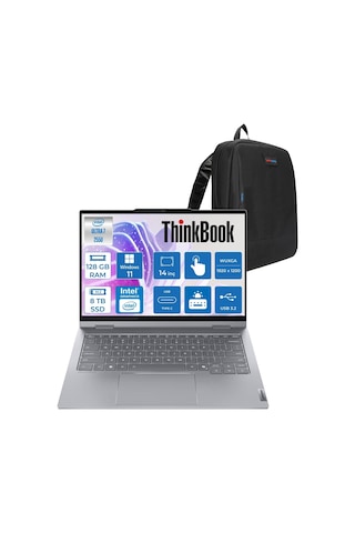 Lenovo ThinkBook 14 2-in-1 G5 IAU 21SQ002TTXP63 Ultra 7 255U 128 GB 8 TB SSD 14" W11P Dizüstü Bilgisayar + Zetta Çanta