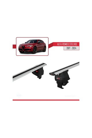 Alfa Romeo Stelvio 2017 Ve Sonrası İle Uyumlu Ace-4 Ara Atkı Tavan Barı Gri