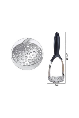 Patates Sıkacağı, Paslanmaz Çelik Sebze Sıkacağı Pürüzsüz Patates Ezici Soyucu, Meyve Sıkacağı Patates Ezici Rahat Silikon Saplı