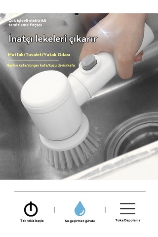 Akülü Çok Fonksiyonlu Bulaşık Fırçası Ayakkabı Temizleyici