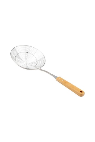 Bambum Ladle - Bambu Saplı Tel Kevgir 20cm Ahşap