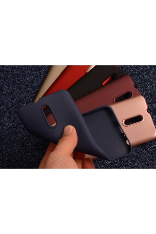 Oppo Reno Kılıf Zore Premier Silikon Kapak Mürdüm