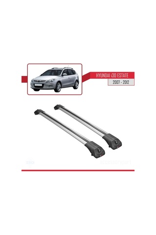 Hyundai İ30 Sw 2007-2012 Arası İle Uyumlu Ace-1 Ara Atkı Tavan Barı Gri
