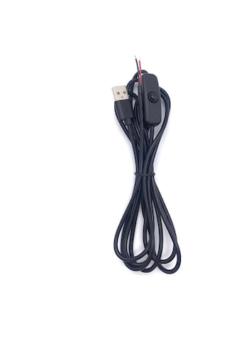 Sones 2 Pin Usb Güç Kablosu 501 Açma Kapama Kontrol Düğmesi Kablosu Led Dolgu Işığı Şeridi Bitki Işığı Güç Kablosu Siyah