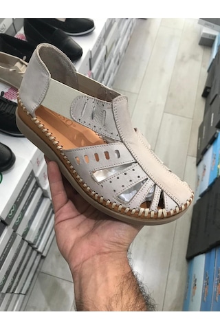 Casso Önü Kapalı Ortopedik Hakiki Deri Sandalet Toprak