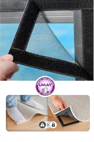 Sineklik Halı Torpido Halısı Kaydırmaz Yapışkanlı Cırt Bant Çok Amaçlı Cırtlı Bant En:2xboy:100 Cm