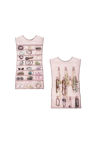 Buffer Elbise Şeklinde Takı Düzenleyici İki Taraflı Mücevherler Ve Takılar İçin Takı Organizer Çok Renkli