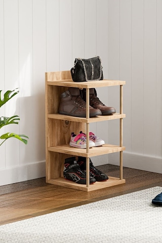 İntergo Çok Amaçlı 4 Raflı Ayakkabılık Banyo Mutfak Düzenleyici Organizer Atlantik Çam Atlantik - Çam