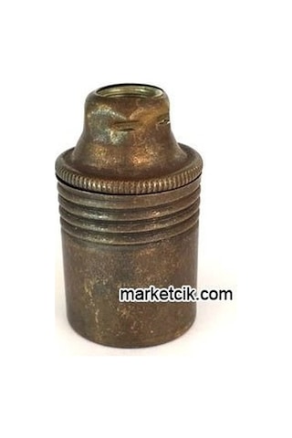 Marketcik Dekoratif E14 Düz Eskitme Metal Duy