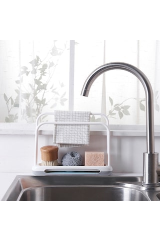 Yystore Mutfak Çift Depolama Depolama Rafı Çok Amaçlı Temizlik Bezi Kolye Bej - Sarı